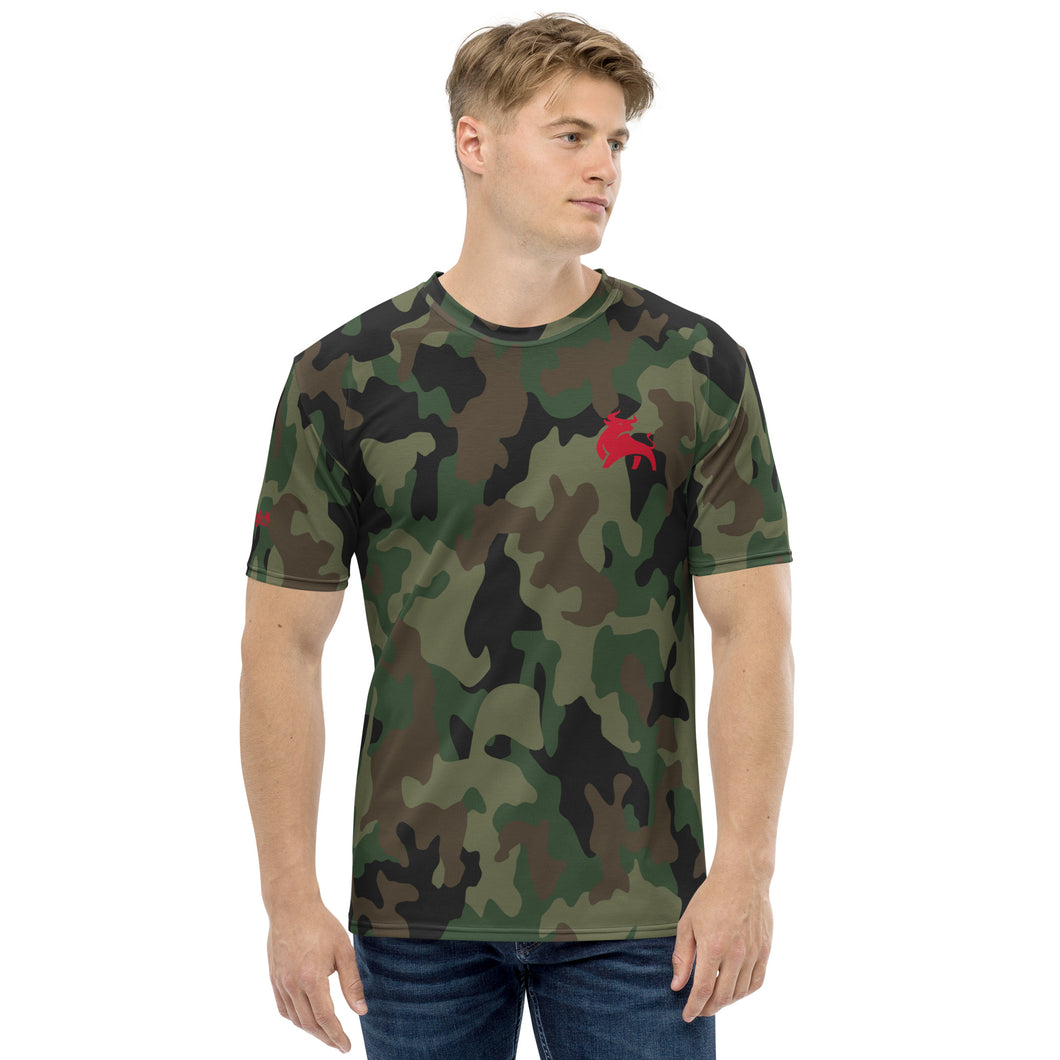 Men's Camo t-shirt with  Red RB Logo