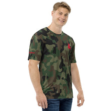 Load image into Gallery viewer, Men&#39;s Camo t-shirt with  Red RB Logo
