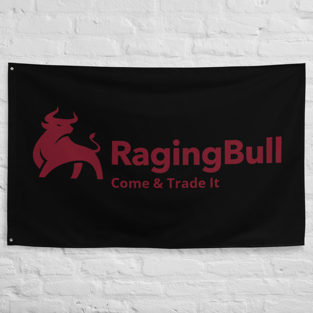 Black & Red RagingBull Flag