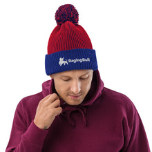 Load image into Gallery viewer, Red, White &amp; Bull Winter Beanie
